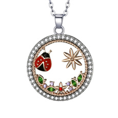 ladybug, Grass, gardenpendant, flower necklace