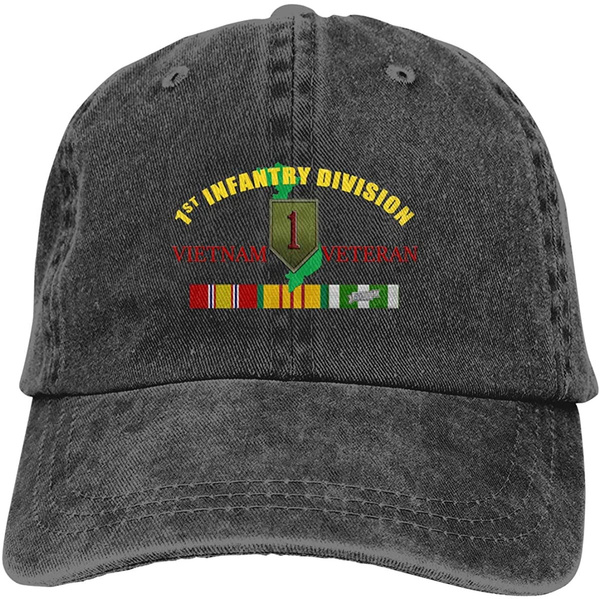1st Infantry Division Vietnam Veteran Men's Trucker Hats Dad Baseball Hats  Driver Cap