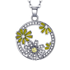 circlenecklace, Jewelry, Sunflowers, flower necklace