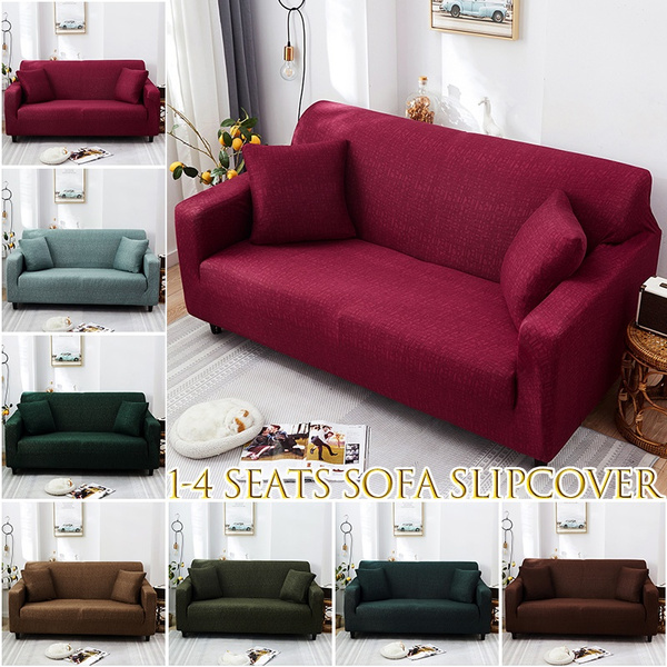 1/2/3/4 Seat Seater Sofa Slipcover Stretch Protector Soft Couch Furniture Covers 