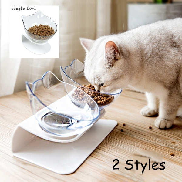 Cat drinking bowl Nonslip Pet Feeding Station Dog Cat Food Water Bowls