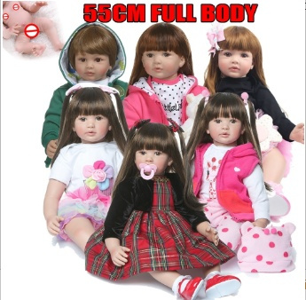 Pinky Reborn 55CM real size bebe doll reborn toddler girl and boy bath