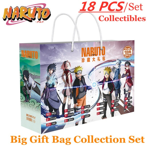 Hot Anime Naruto Poster Stickers Figures Favorite Card Post Card Etc Big Gift Bag Collection Set Wish