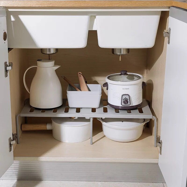 Home Closet Organizer Storage Shelf for Kitchen Rack Cabinet