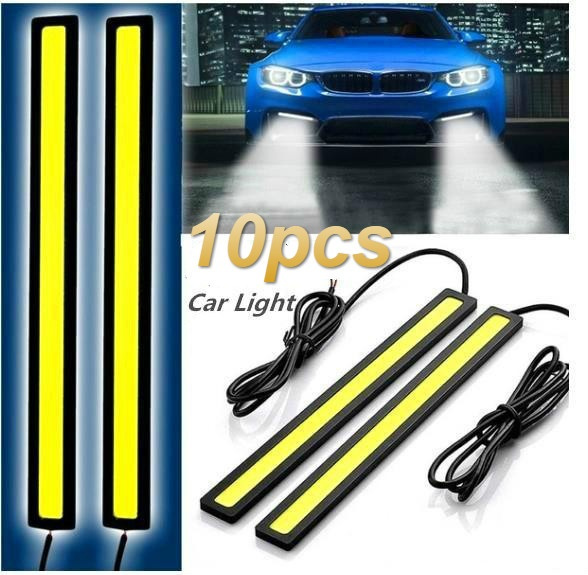 2x 12v LED Strip Daytime Running Lights Fog Cob Car Lamp Day Driving 