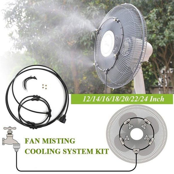 Portable Fan Mist System Diy Ring With Brass Misting Nozzles And Water Tap Adapter For Outdoor Garden Patio Wish - Diy Patio Misting Fan