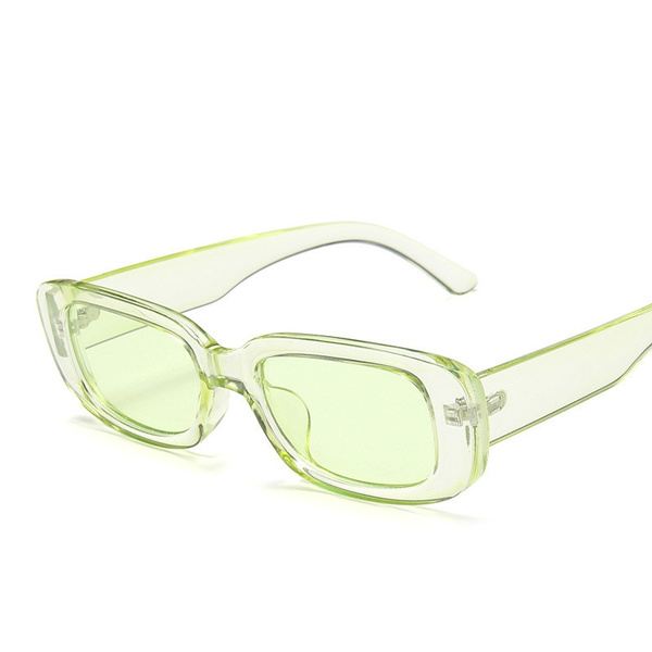 Rimless Rectangle Sunglasses Tinted Frameless Eyewear Vintage Transparent  Rectangle Glasses for Women Men - Walmart.com