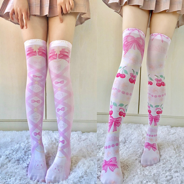 Knee Socks Japanese Kawaii Cartoon Cute 