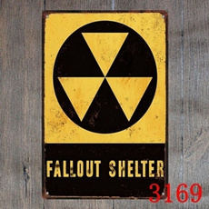 falloutshelter, vintagesign, metalpaintingdecor, coffeeshopdecor