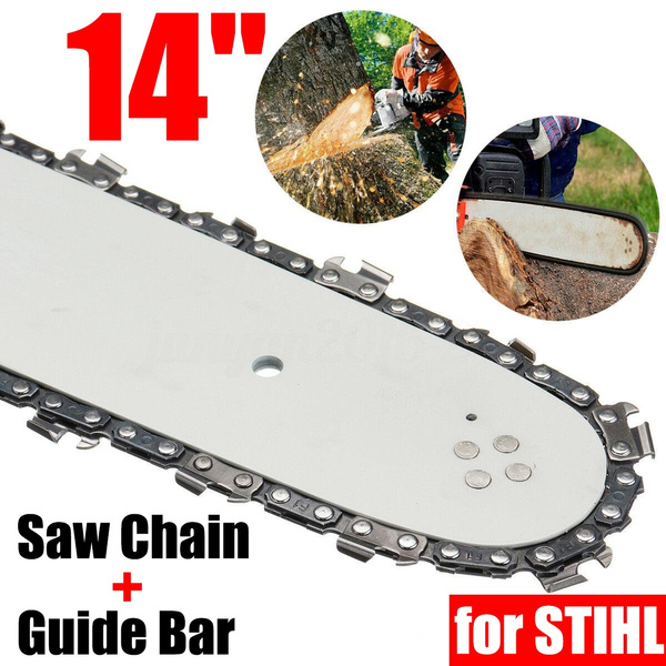 14 Inches Chainsaw Guide Bar 3 8 Lp 50dl Saw Chain Set For Stihl Ms170 Ms180 Ms181 Ms190 Ms191t Ms192t Ms0 Ms0t Ms210 Ms211 Ms230 017 018 0 021 023 Ms171 Ms193t Ms231 Ms251 025 Wish