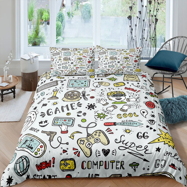Teens Comforter Cover Gamepad Bedding, Funny Duvet Covers Uk