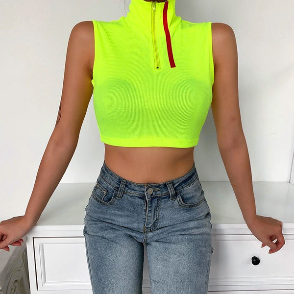 Neon best sale cropped turtleneck