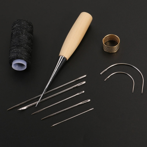 Sewing Needle Awl Leather 1 Set-Stitching Needles Shoe Repair Leather Craft  Tool