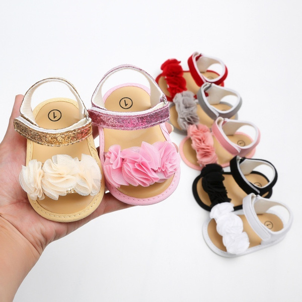 Baby Girls Slippers Soft soled Anti slip Crib Shoes Sandals - Temu