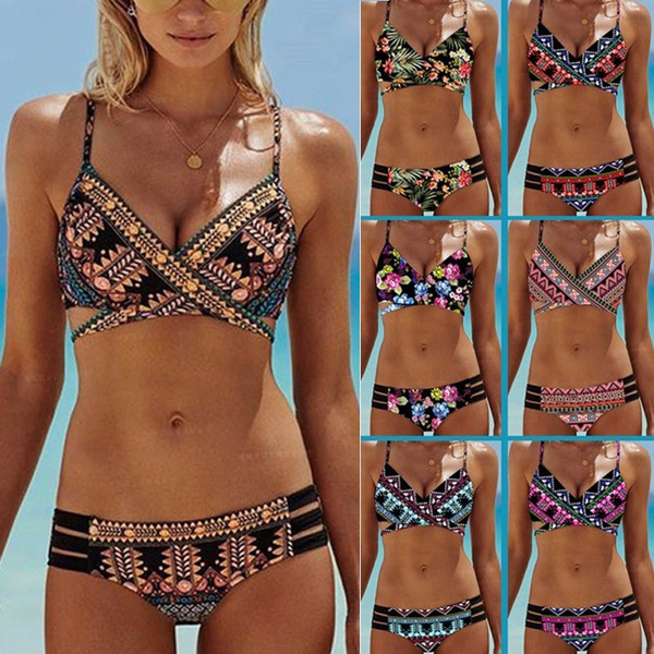 Conjunto De Bikini Estampado De Traje De Baño Para Mujer Nat Conjunto De Bikini Estampado De Traje De Baño Para Mujer Nat