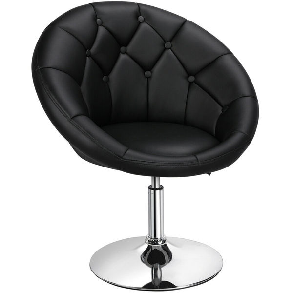 Chair Accent Vanity Black, Swivel Vanity Chair With Back
