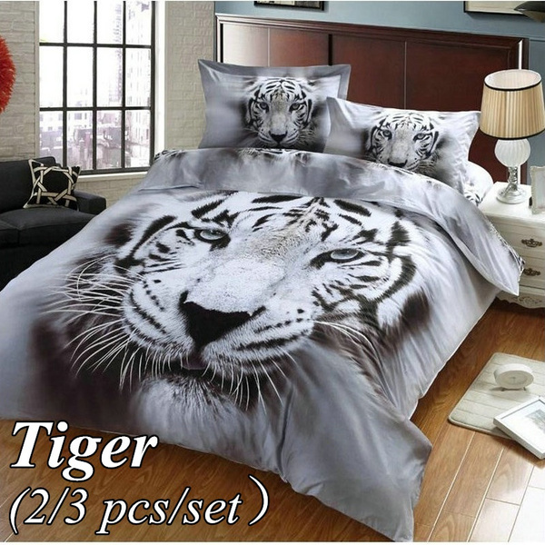 white tiger duvet cover