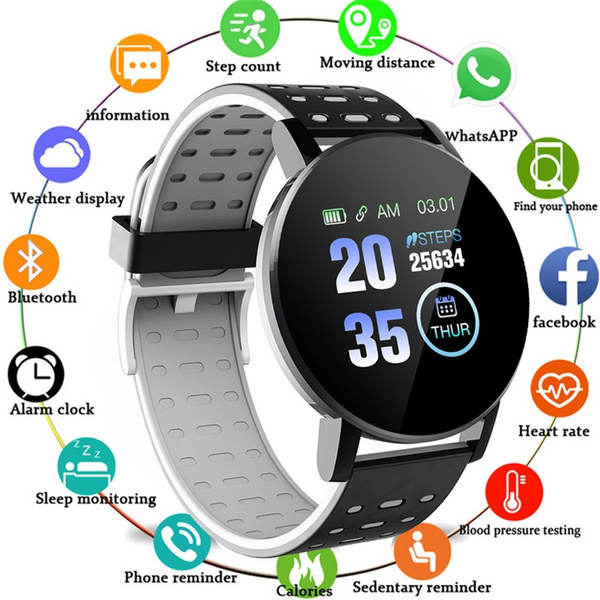 IP67 Waterproof 119 Plus Smart Bracelet Watch Heart Rate Smart Watch  Wristband Sports Watches Band Smartwatch For Android IOS A2 | Wish