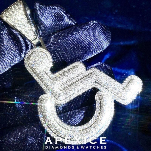 Hip Hop Necklace 2 Layer Wheelchair 