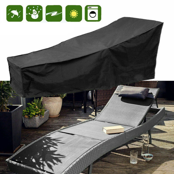 Large Waterproof Outdoor Supplies Garden Patio Furniture Cover Sunbed Cover Sun Lounger Cover Rattan Bed Wish