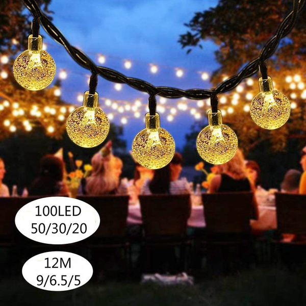 Outdoor 100/50 Garden LED Solar Powered Fairy  Lights String Party Wedding 