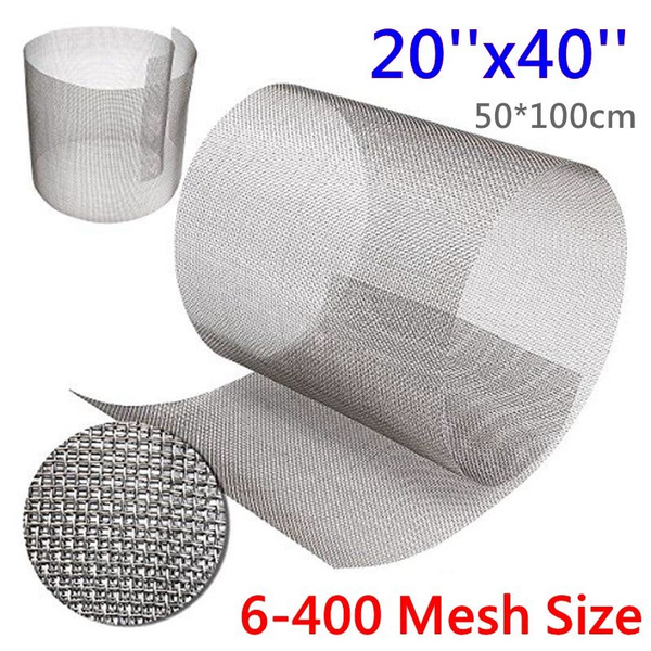 304 Stainless Steel Wire Mesh 100 Mesh Woven Wire Mesh Filter Grading Sheet Grill Silk Heavy Gauze 30 X90CM Filter Screen Sheet Filtration Cloth Proofing Mesh for Air Bricks or Vents
