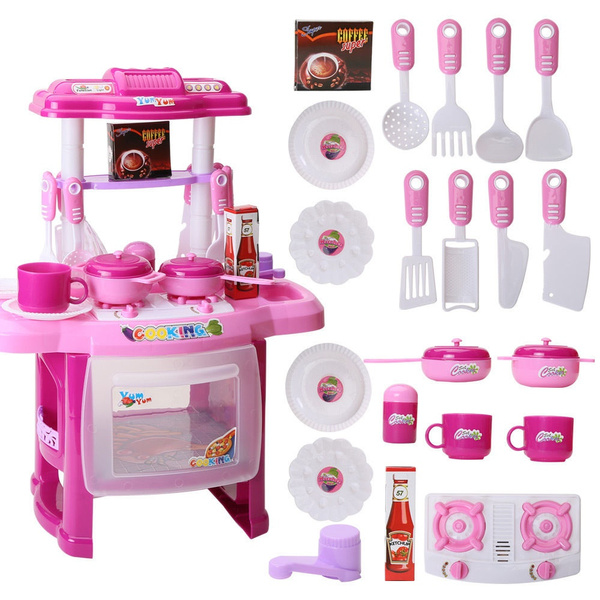 Pretend Play Mini Simulation Kitchen Cooking Toys Kids Girl Cooker Toy