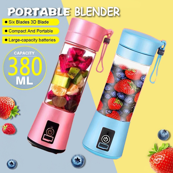 380ml Mini Blender Portable Juicer Cup USB Rechargeable Fruit