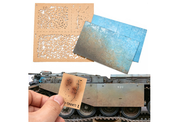 Acxico 1Set DIY Decoration Weathering Airbrush Stencils Tools for 1/35 1/48 1/72 Scale Model Acxico 1Set DIY Decoration Weathering Airbrush Stencils Tools for 1/35 1/48 1/72 Scale Model