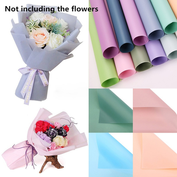 45*40 cm Translucent Flowers Wrapping Paper Sheet Gift Packaging Floral  Bouquet Supplies Flower Wrapping Paper Bouquet Supplies 20Pcs