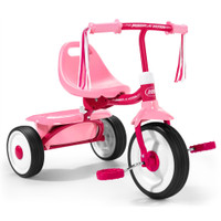 radio flyer 33p girls classic pink dual deck tricycle