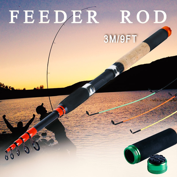 Sougayilang 300cm/9.8ft Feeder Carp Fishing Rod Porable Telescopic Carp  Fishing Rod with 3 Pcs Free Rod Tip for Carp Fishing Travel Fishing