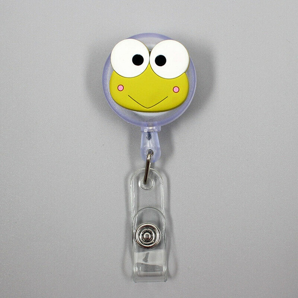 Cute Pink Cowboy Cat Badge Reel – Retractable ID Holder For Nurses, Doctors, Students & Office Workers