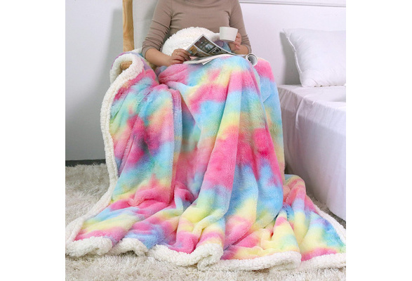 Rainbow 2025 fluffy blanket