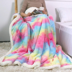 rainbow, fur, Sofas, Bedding