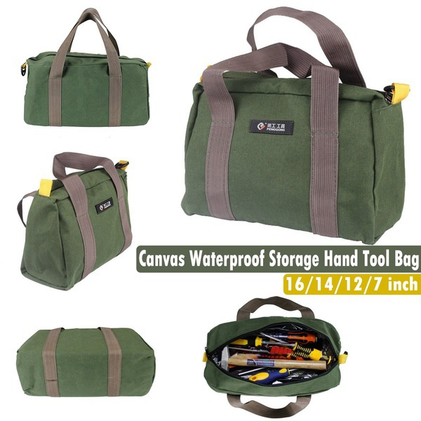 Multi-function Canvas Waterproof Storage Hand Tool Bag Portable Toolkit Pouch 