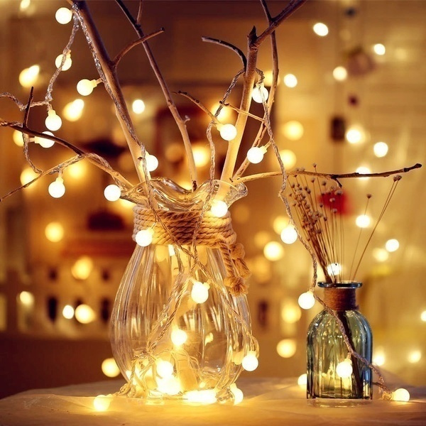 10/20/40LED Fairy String Lights Christmas Round Ball Blubs Wedding Party Lamp h 