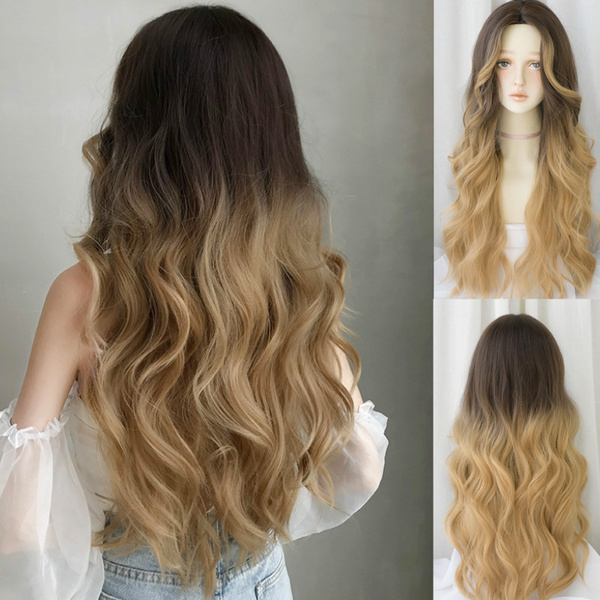 Voluminous Wavy Hair(Blonde Ombre)