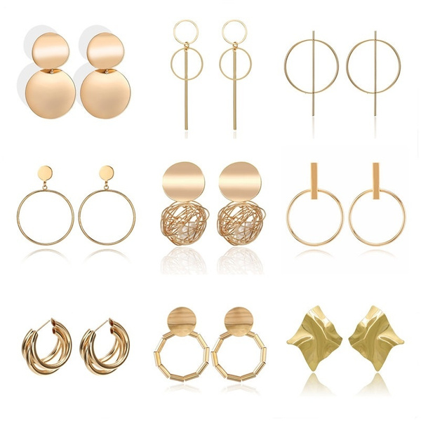 Fashion Statement Earrings 2020 Big Geometric Round Earrings For