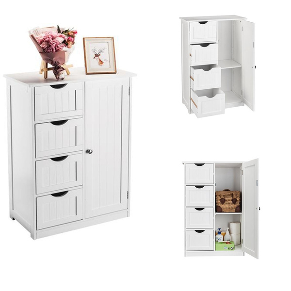 4 Drawer Dresser Shelf Cabinet Storage Home Bedroom Furniture White | Wish