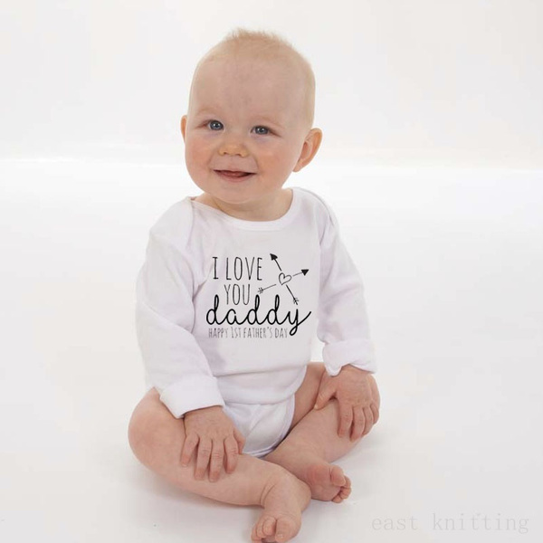 Father S Day Bodysuit I Love You Daddy Onesie Baby Clothes Newborn Baby Clothes Cute Baby Toddler Shirt Onesies Wish