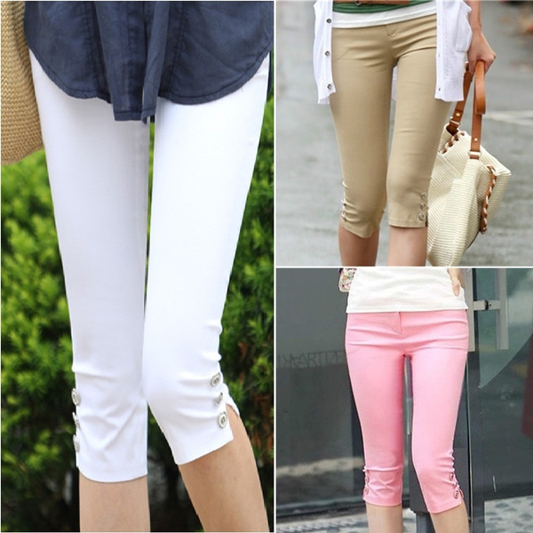 Women Summer Leggings Capris, Capri Women Leggings Casual