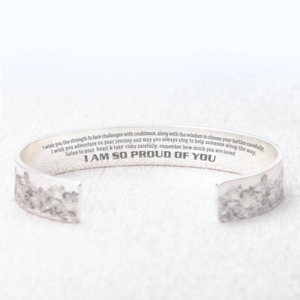 Remember How Much You Are Loved I Am So Proud Of You Bracelets For Women Birthday Graduation Gifts For Daughter Granddaughter Wish
