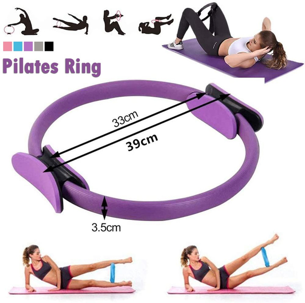 Aerobic Resistance Pilates Rings Circle Gymnastic Fitness Wheel Handle Yoga Ring 