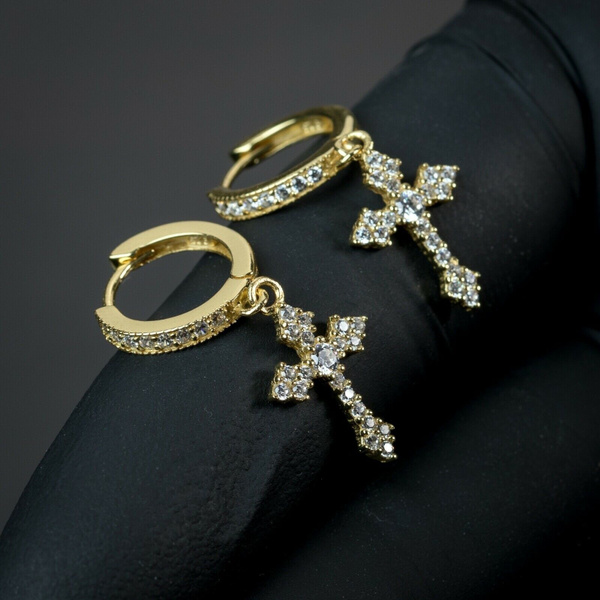 Men Dangle 14K Gold 925 Sterling Silver 