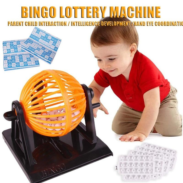 Large Traditional Bingo Game Family Revolving Ball Dispenser Machine ...