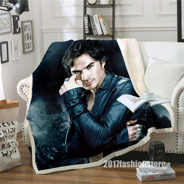 The Vampire Diaries 3D Printed Sherpa Blanket Couch Quilt Cover Bedding R112 