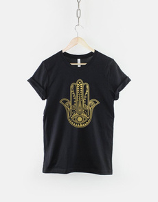 Fashion, Yoga, Cotton T Shirt, gold