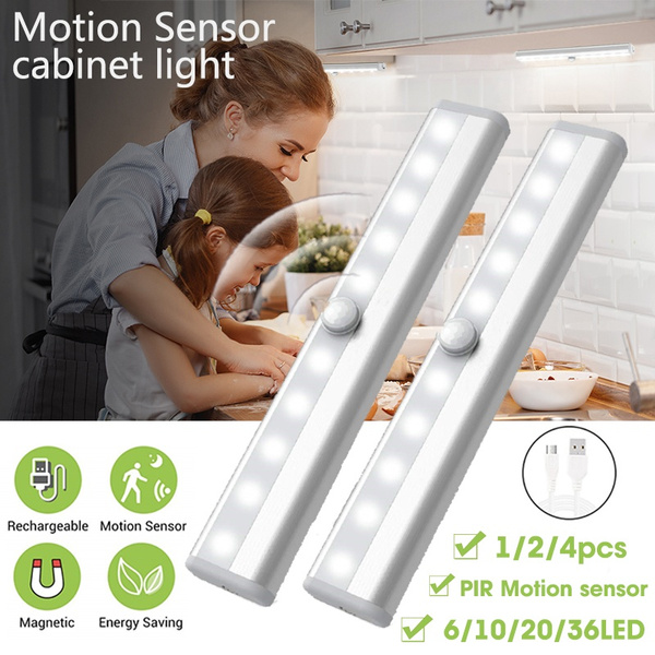 Stairs Bedroom Hallway DFGOTOP 3000 mAh Rechargeable Motion Sensor Led Light Living Room Magnetic Steplessly Dimmable Wireless Light for Cabinet Wardrobe Kitchen Battery Wireless Closet Light