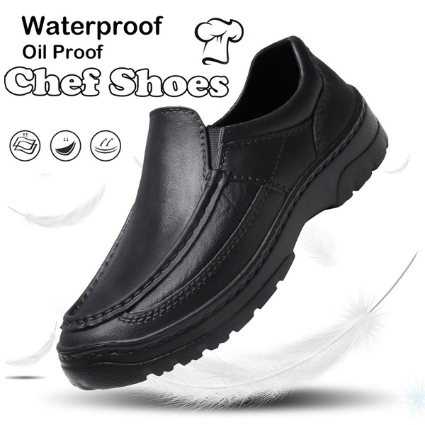 Men's Oil Proof Chef Shoes Kitchen Cook Shoes Waterproof Non - Temu